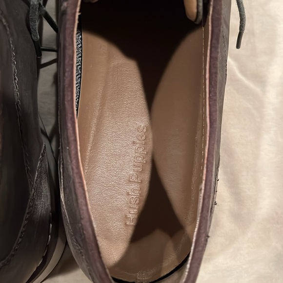Lightly worn Hush Puppies Dark Grey Dress Shoe. Size 13. Classic with Comfort. - Picture 8 of 13